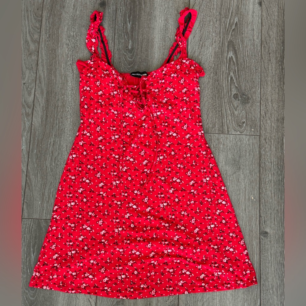 Red Floral Mini Dress
